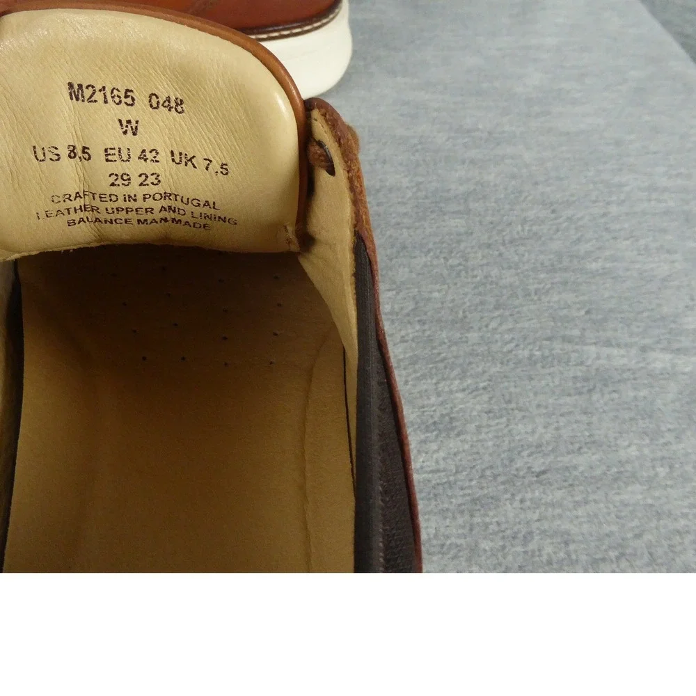 Samuel Hubbard Rafael Lace Up Tan Leather Mens Shoes M2165-083 8.5 Wide